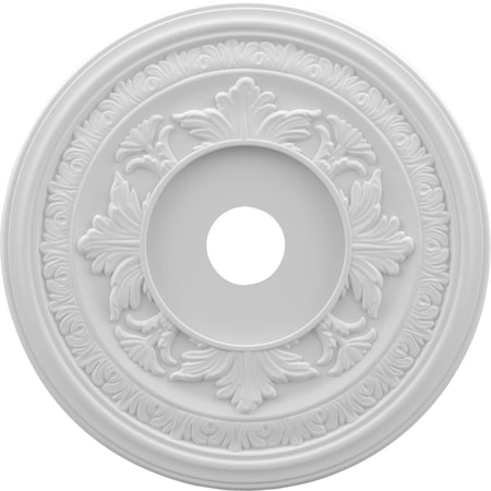Ekena Millwork Baltimore Thermoformed PVC Ceiling Medallion (Fits Canopies up to 7 3/4"), 19"OD x 3 1/2"ID x 1"P CMP19BA